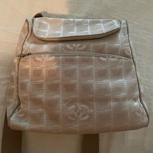 Chanel Cream Travel Line Backpack / Crossbody